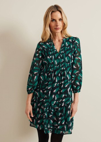 Phase Eight Abstract Penele Dress Green/Multicolor Canada | MBRJAZ-482